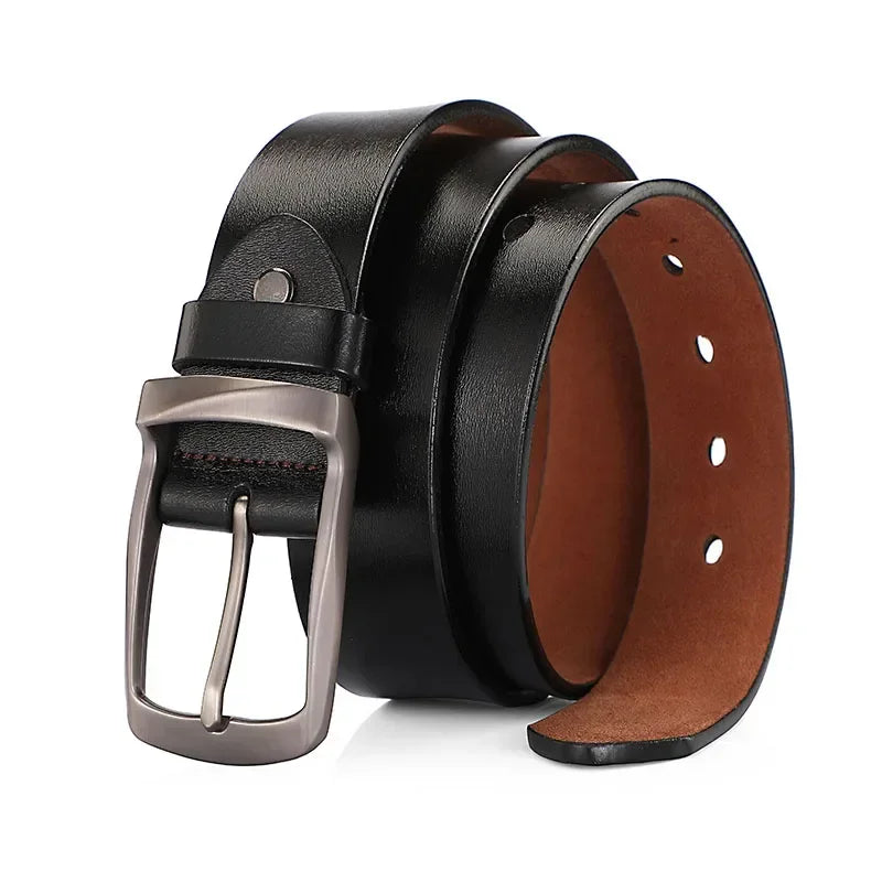 Genuine Leather Men's Belt Fashion Alloy Belts Buckle Luxury Brand Jeans Belts for Men Business Belt Female Belt