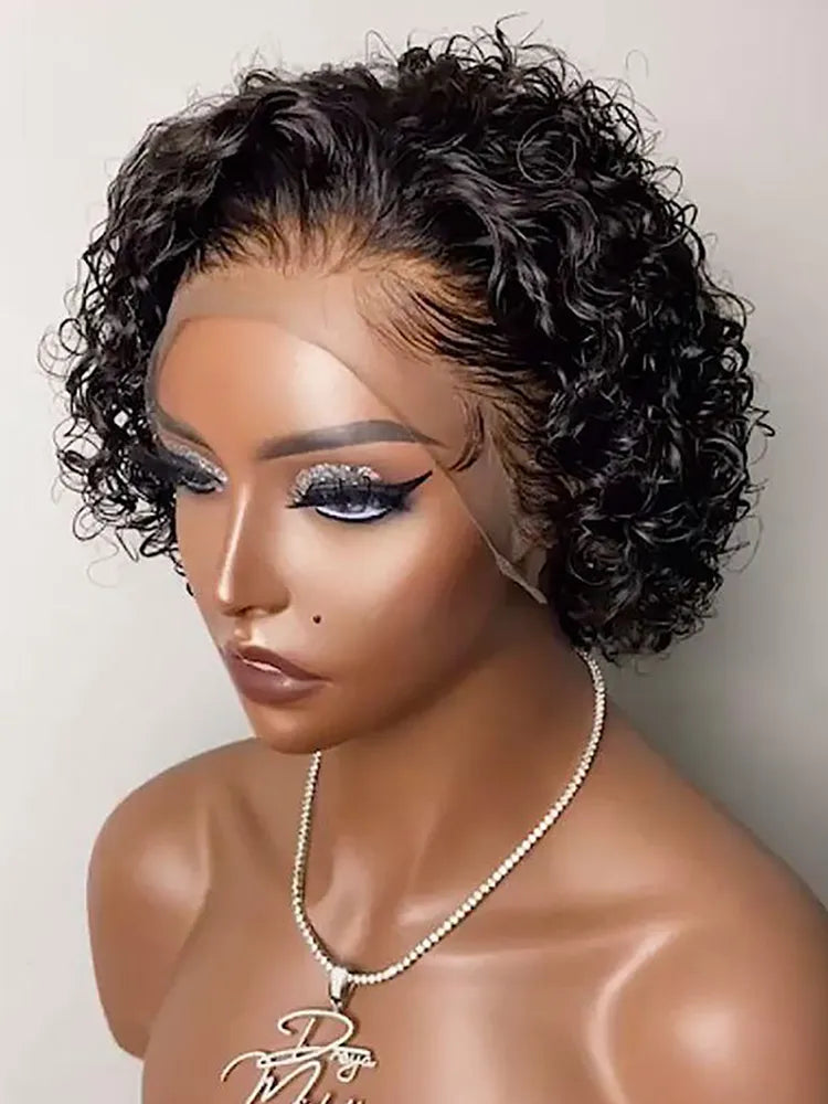 Pixie Cut Wig Human Hair 13x1 Lace Frontal Wigs Human Hair Short Bob Human Hair Wigs for Black Women Lace Front Human Hair Wig