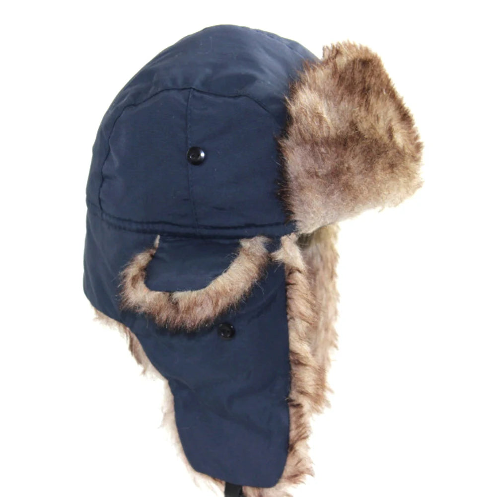 Winter Hat Keep Warm Unisex Winter Trapper Aviator Trooper Earflap 2022 Russian Ski Hat Fur Faux Fur Fashionable Hats