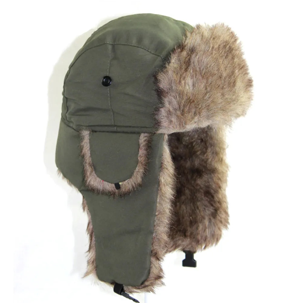 Winter Hat Keep Warm Unisex Winter Trapper Aviator Trooper Earflap 2022 Russian Ski Hat Fur Faux Fur Fashionable Hats