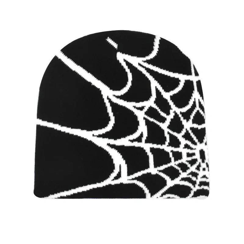 Gothic Spider Pattern Wool Knitted Hat