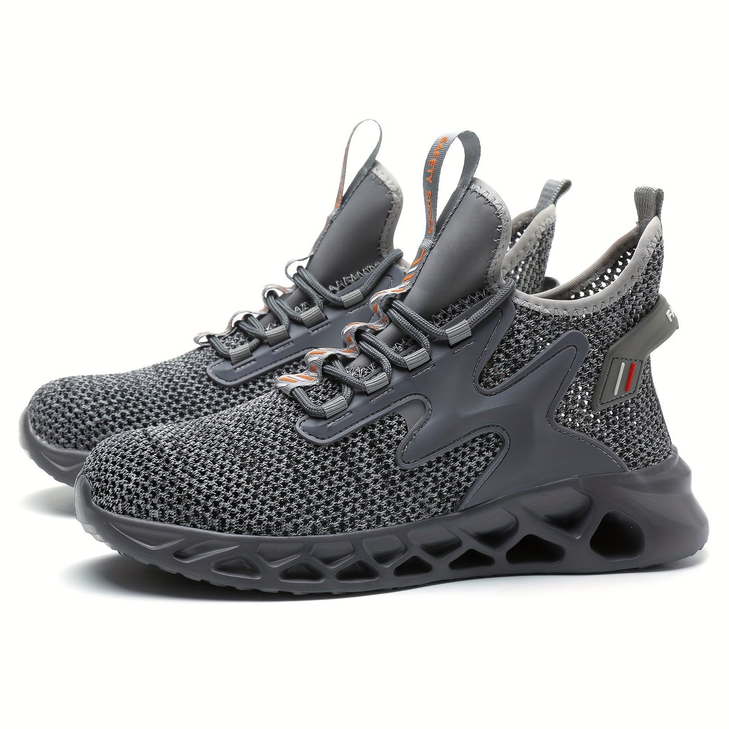 Men's Durable Steel Toe Work Shoes  Safety  Comfort