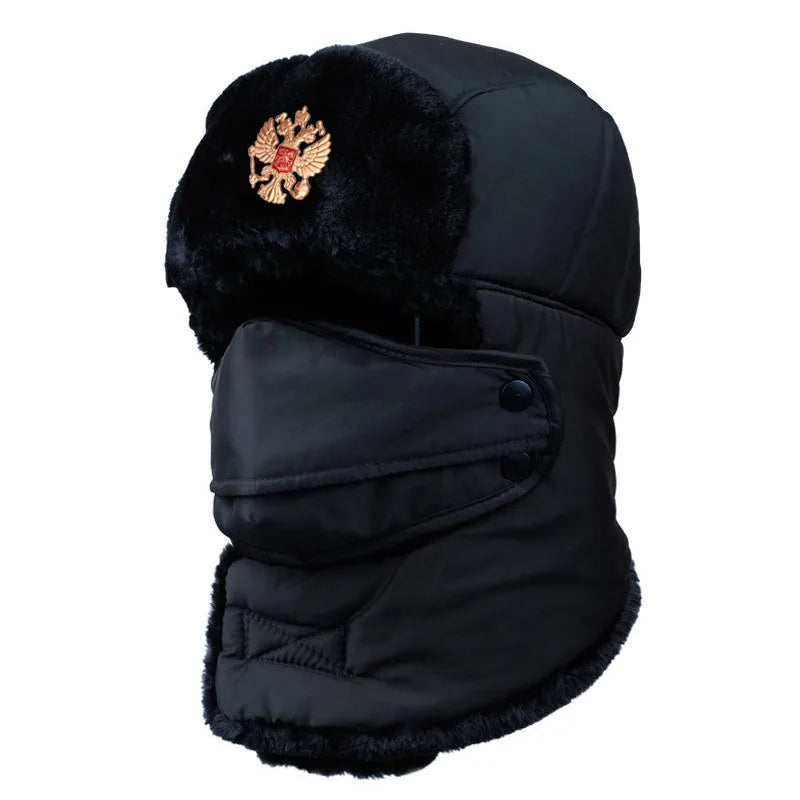 Warm Earflap Bomber Hats Caps  Russian Trapper