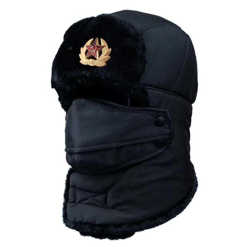 Warm Earflap Bomber Hats Caps  Russian Trapper