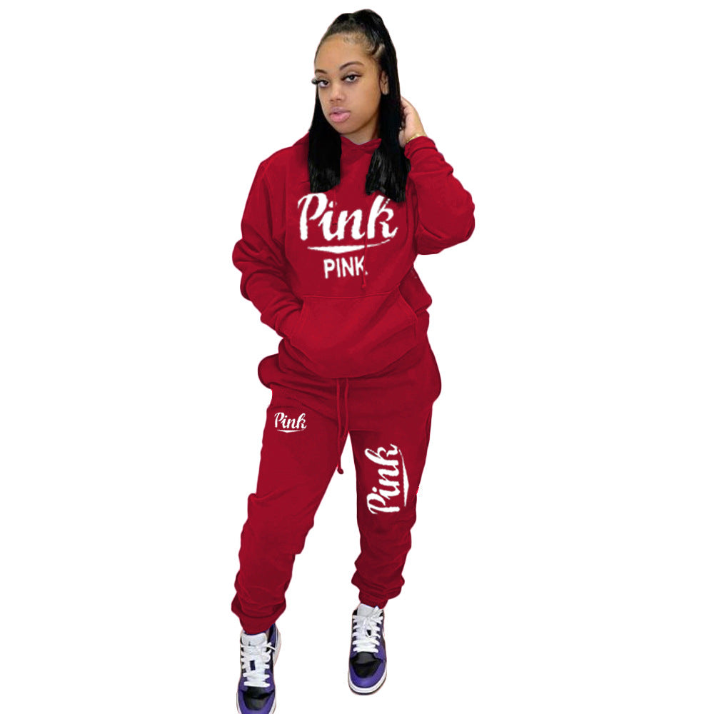 H1589 Newest Design Printed Sports Suit Winter Clothing 2020 Ladies Jogger Set Womens Two Piece Set Women Clothing