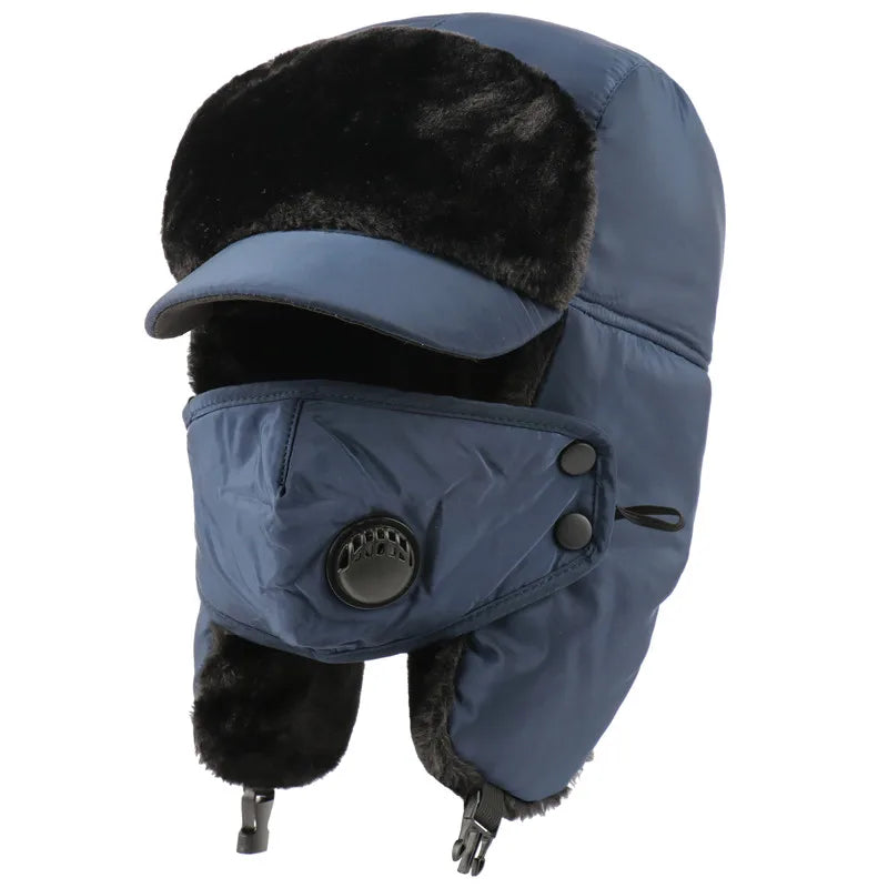 Warm Earflap Bomber Hats Caps  Russian Trapper