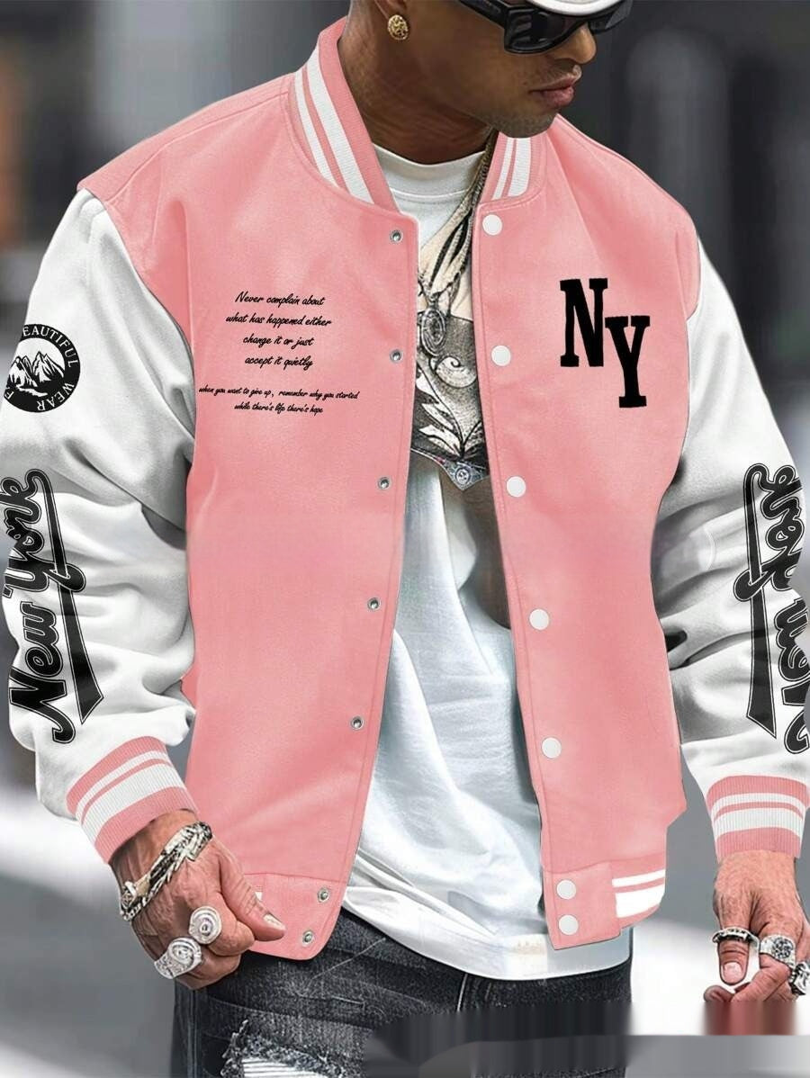 Men's Cardigan Baseball Jacket