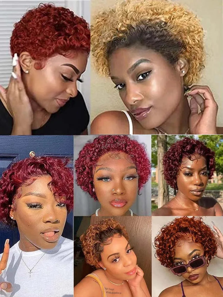 Pixie Cut Wig Human Hair 13x1 Lace Frontal Wigs Human Hair Short Bob Human Hair Wigs for Black Women Lace Front Human Hair Wig