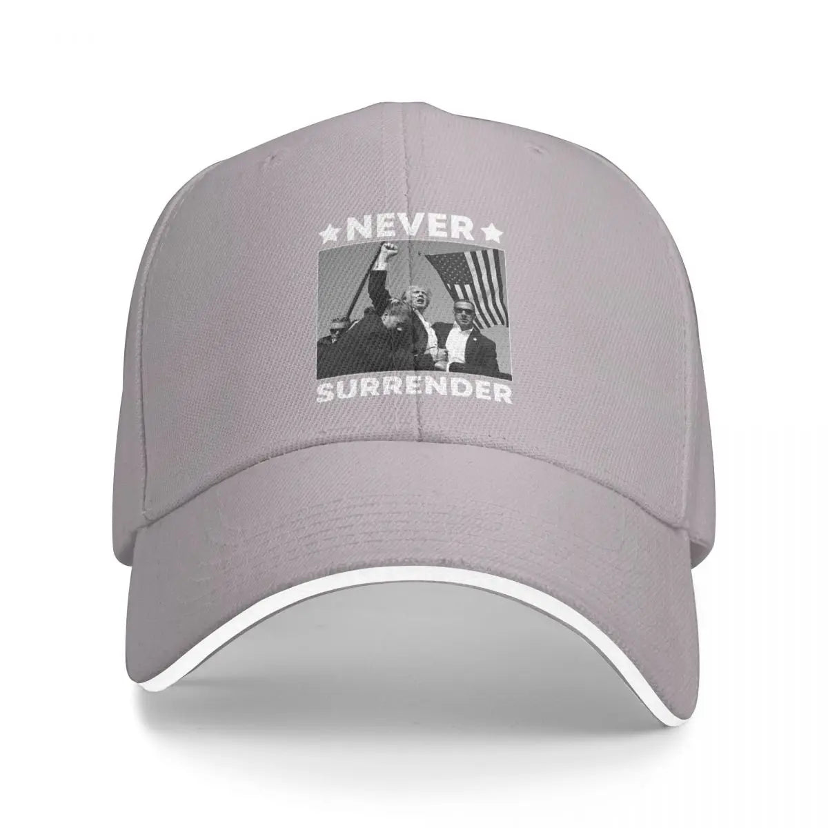 Trump Assassination Attempt Never Surrender Trucker Hat Retro Trump Shot Snapback Cap Men Women Casquette Suit for All Season