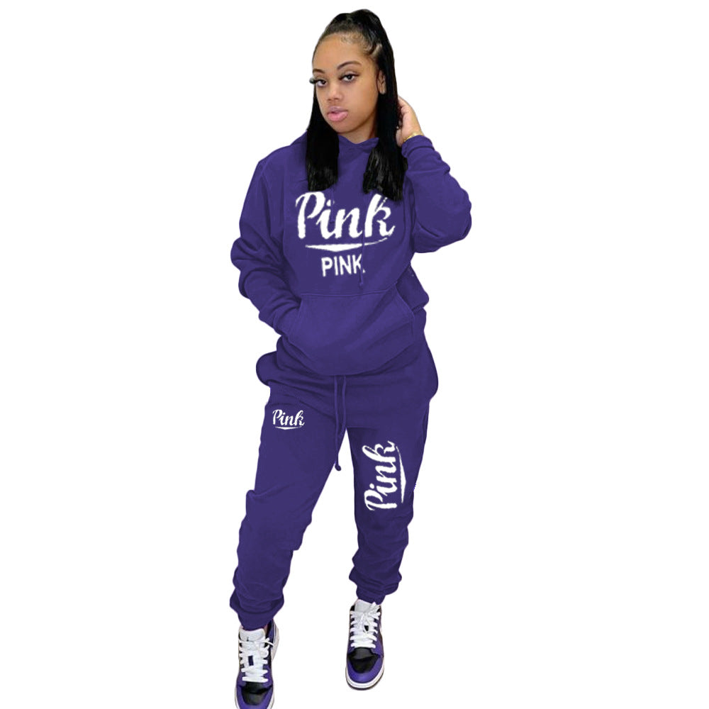 H1589 Newest Design Printed Sports Suit Winter Clothing 2020 Ladies Jogger Set Womens Two Piece Set Women Clothing