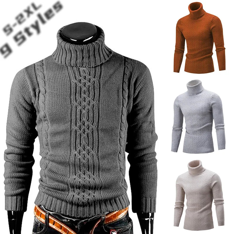 Long Sleeve Turtleneck Sweater Knitted Sweater