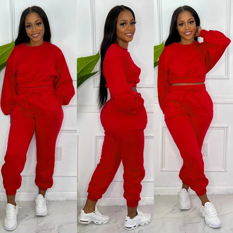 New Women Cozy Famous Tech Fleece Youth Jogger Set Tracksuit Wholesale Casual Womens Clothing Crewneck Sweatshirt and Sweatpants