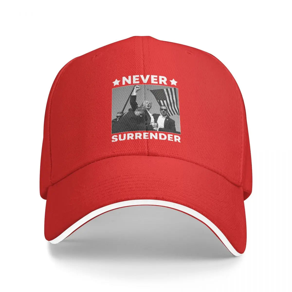 Trump Assassination Attempt Never Surrender Trucker Hat Retro Trump Shot Snapback Cap Men Women Casquette Suit for All Season