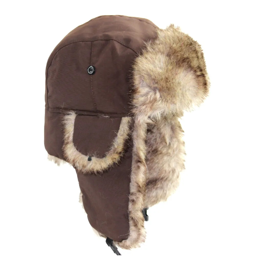 Winter Hat Keep Warm Unisex Winter Trapper Aviator Trooper Earflap 2022 Russian Ski Hat Fur Faux Fur Fashionable Hats