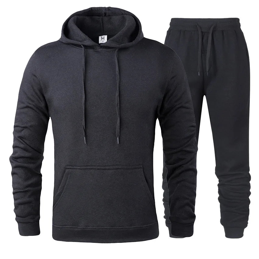 2024 Autumn Winter Men's Sports and Leisure Joggers Sweat Suits Hoodies+Pants Suit Sweatshirt Sportswear Set 2pc Hoody Suit New