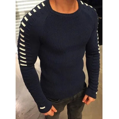 2019 Men Sweater Pullover O-Neck Slim Fit Knitting Long Sleeve Sweaters Fashion V-Neck Mens Sweaters M-Xxxl