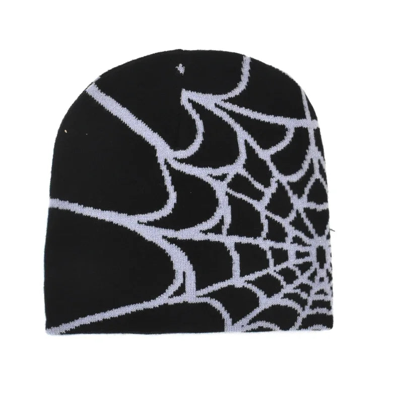 Gothic Spider Pattern Wool Knitted Hat