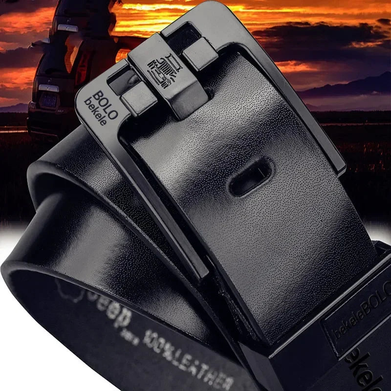 Genuine Leather Men's Belt Fashion Alloy Belts Buckle Luxury Brand Jeans Belts for Men Business Belt Female Belt