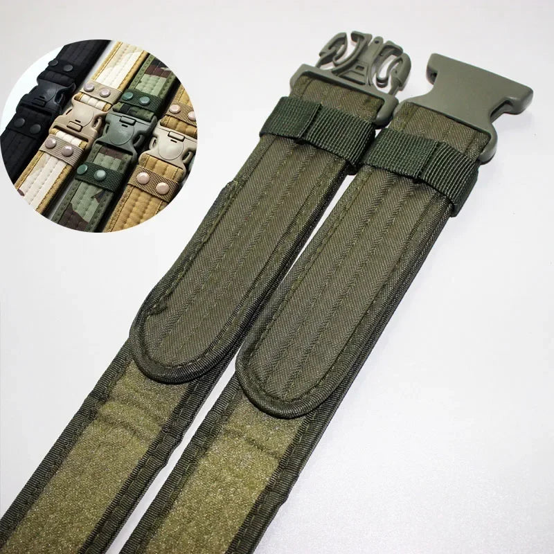 New Stretch Canvas Belts Quick Release Belt Fashion Black Men Canvas Waistband Outdoor Hunting 6 Colors 130cm Length