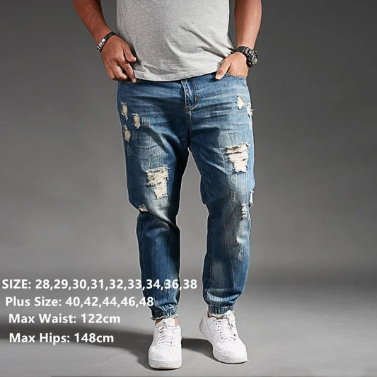 Ripped Jeans for Men Blue Black Denim Mens