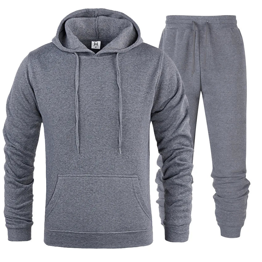 2024 Autumn Winter Men's Sports and Leisure Joggers Sweat Suits Hoodies+Pants Suit Sweatshirt Sportswear Set 2pc Hoody Suit New