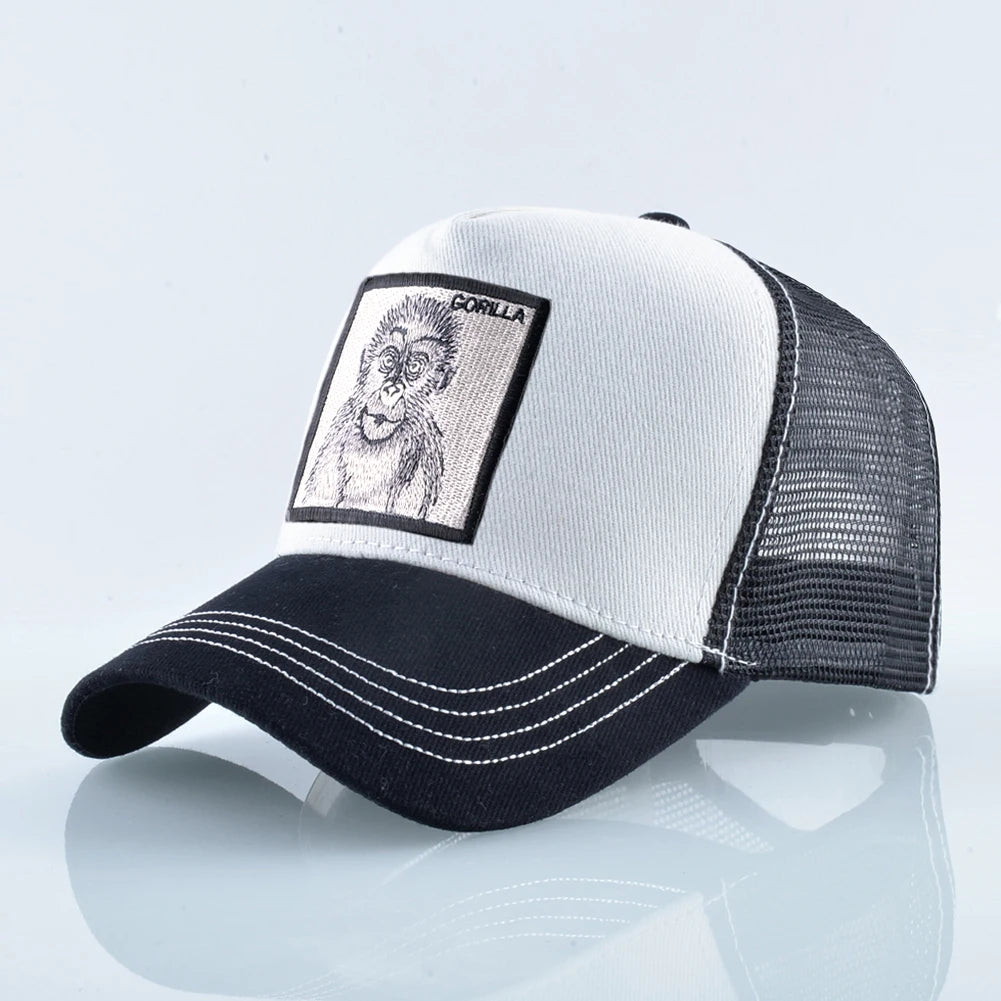 New Fashion Baseball Caps Men Streetwear Hip Hop Trucker Caps Women Breathable Mesh Outdoor Casual Dad Hats Penguin Embroidery