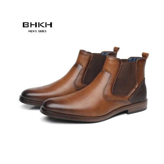 Men's Winter Leather Ankle Boots | Leather Dress Shoe Leather Man -