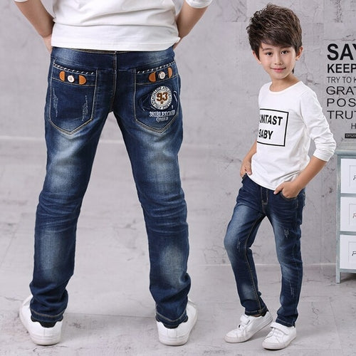 Diimuu Kids Skinny Jeans Boys Denim Pants