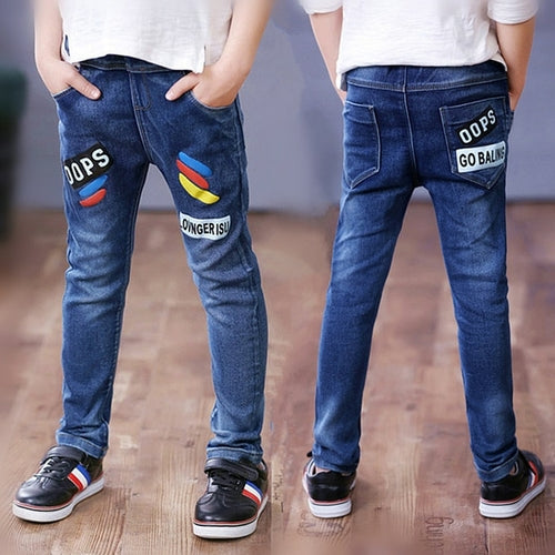 Diimuu Kids Skinny Jeans Boys Denim Pants