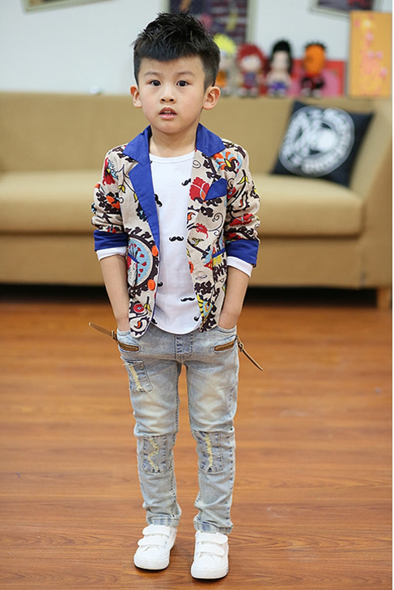 Diimuu Kids Skinny Jeans Boys Denim Pants