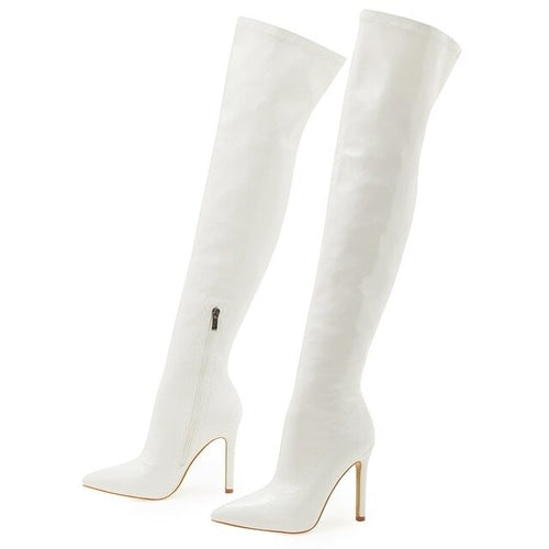 Eilyken Sexy Stiletto High Heels Women Over the Knee Boots Pointed Toe