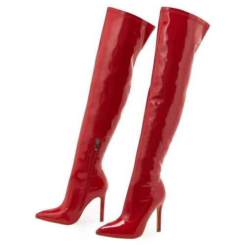 Eilyken Sexy Stiletto High Heels Women Over the Knee Boots Pointed Toe