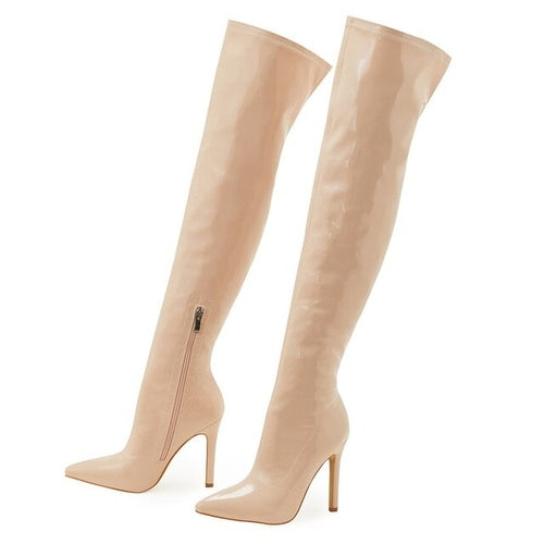 Eilyken Sexy Stiletto High Heels Women Over the Knee Boots Pointed Toe