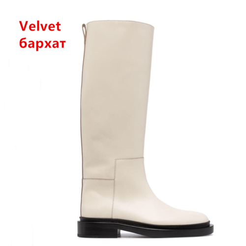 Women Knee High Boots Genuine Leather