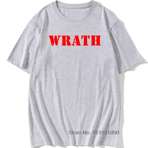 Limited WRATH Natural Selection Logo Design Graphic Men Black T-Shirt