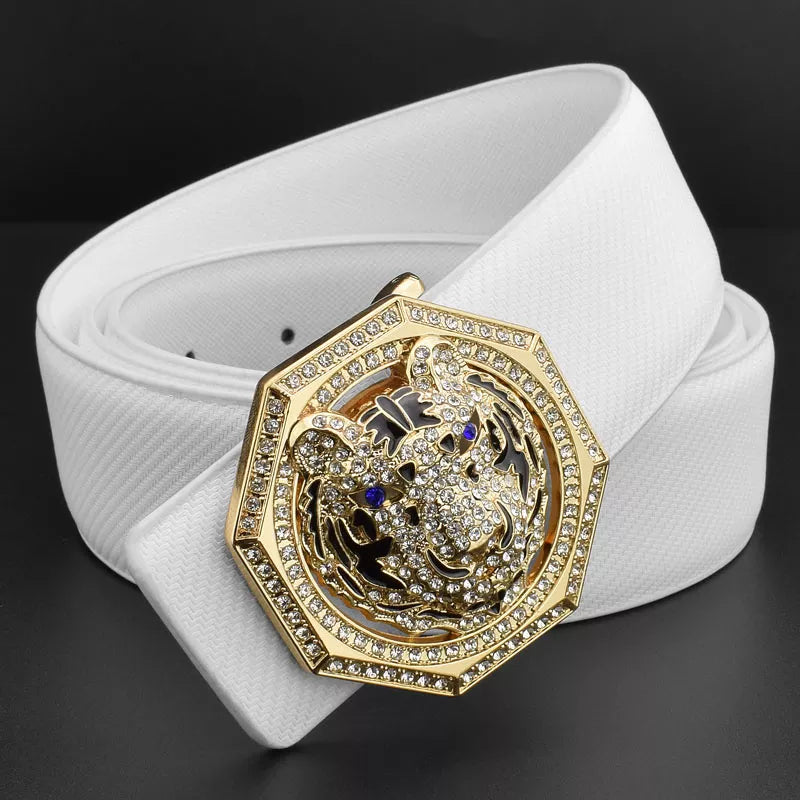 Men's Tiger Golden Buckle  Belt