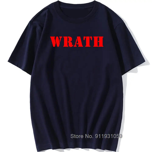 Limited WRATH Natural Selection Logo Design Graphic Men Black T-Shirt