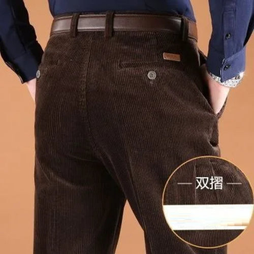 ICPANS Corduroy Men Trousers Straight Thick Warm Autumn Winter Men