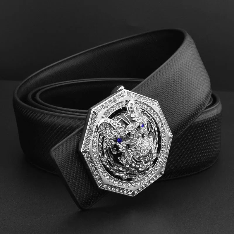 Men's Tiger Golden Buckle  Belt