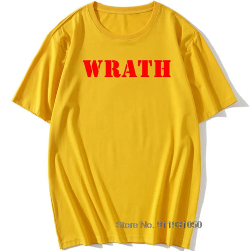 Limited WRATH Natural Selection Logo Design Graphic Men Black T-Shirt