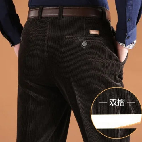 ICPANS Corduroy Men Trousers Straight Thick Warm Autumn Winter Men