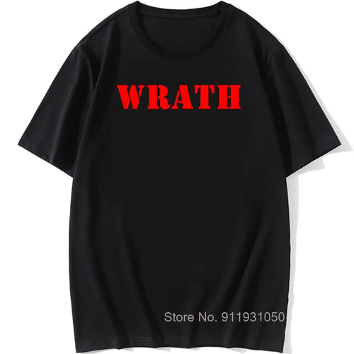 Limited WRATH Natural Selection Logo Design Graphic Men Black T-Shirt