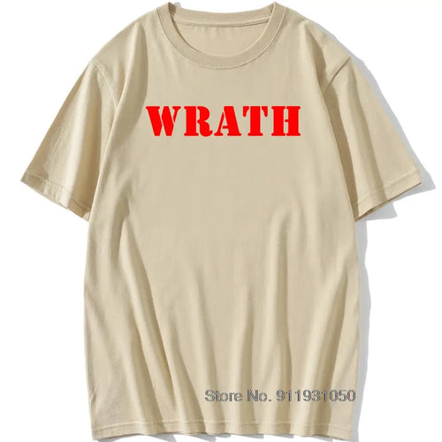 Limited WRATH Natural Selection Logo Design Graphic Men Black T-Shirt