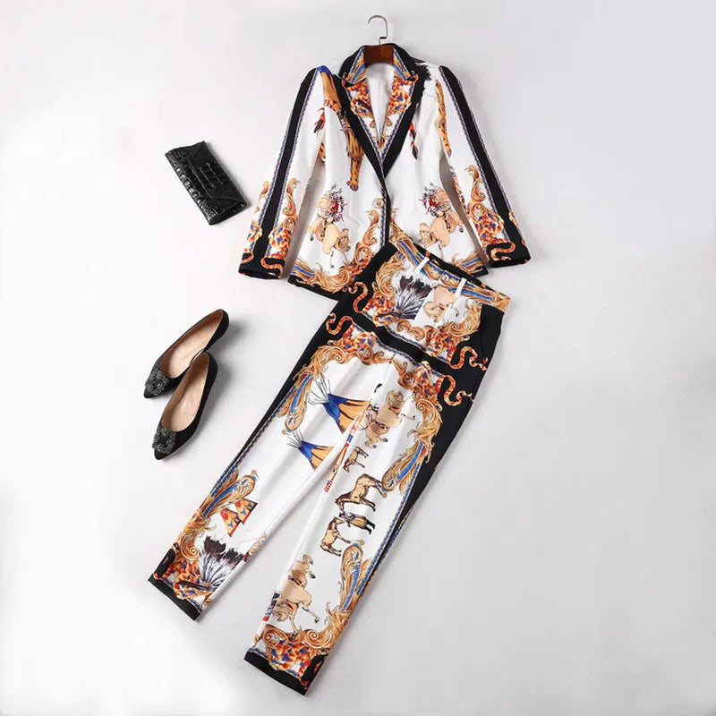 Women's High Quality Vintage Pant Suit
