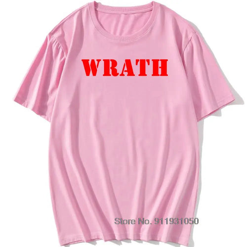 Limited WRATH Natural Selection Logo Design Graphic Men Black T-Shirt