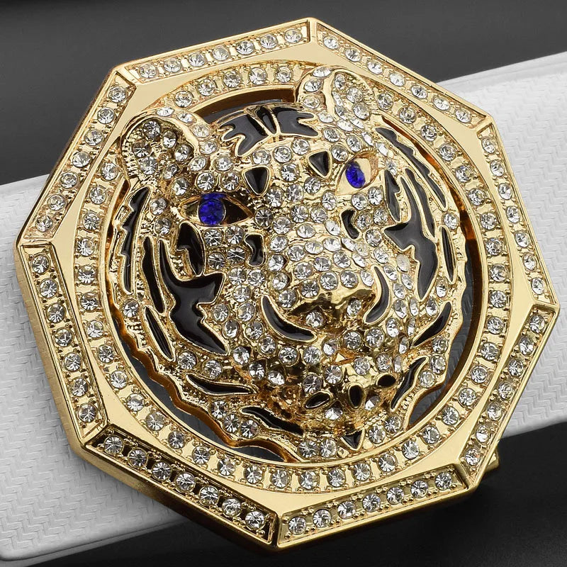 Men's Tiger Golden Buckle  Belt