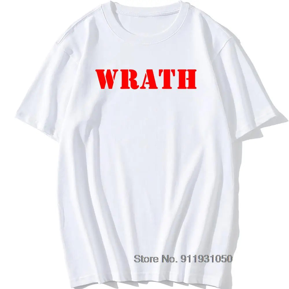 Limited WRATH Natural Selection Logo Design Graphic Men Black T-Shirt