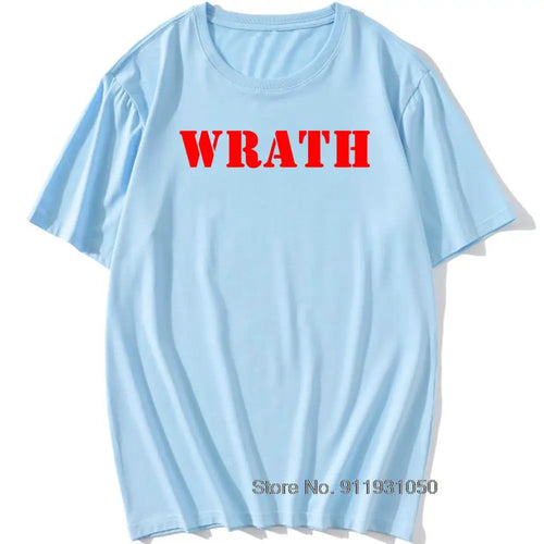 Limited WRATH Natural Selection Logo Design Graphic Men Black T-Shirt