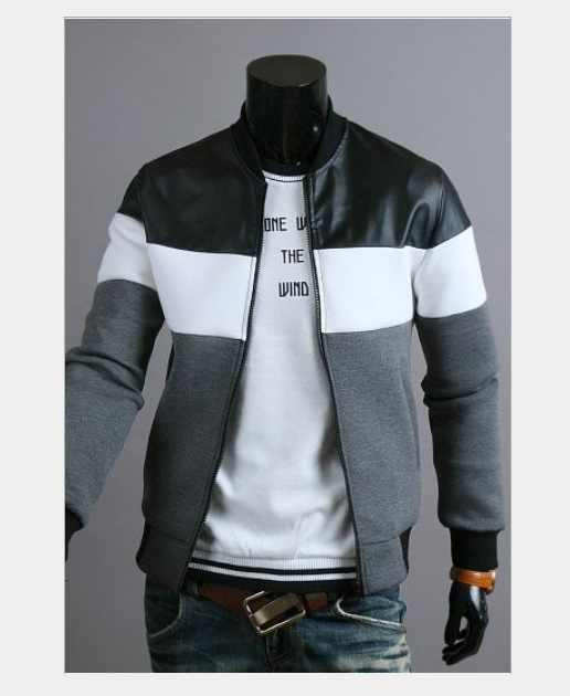 Men's Patchwork Long Sleeve Jacket