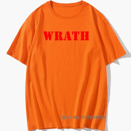 Limited WRATH Natural Selection Logo Design Graphic Men Black T-Shirt